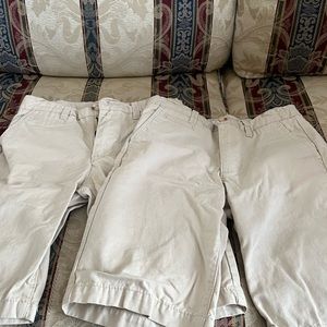 Boys tan shorts bundle.  2 pairs of Penguin shorts.  Size 6